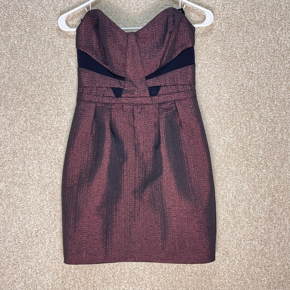 NWT sparkly dress strapless bustier sweetheart top mesh area‎ going out dress